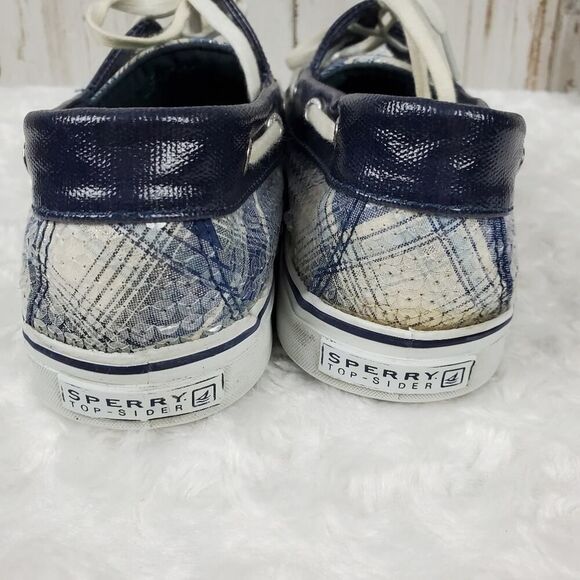 Sperry Topsider Shoes Sequin Blue Size 9.5 - Picture 8 of 11